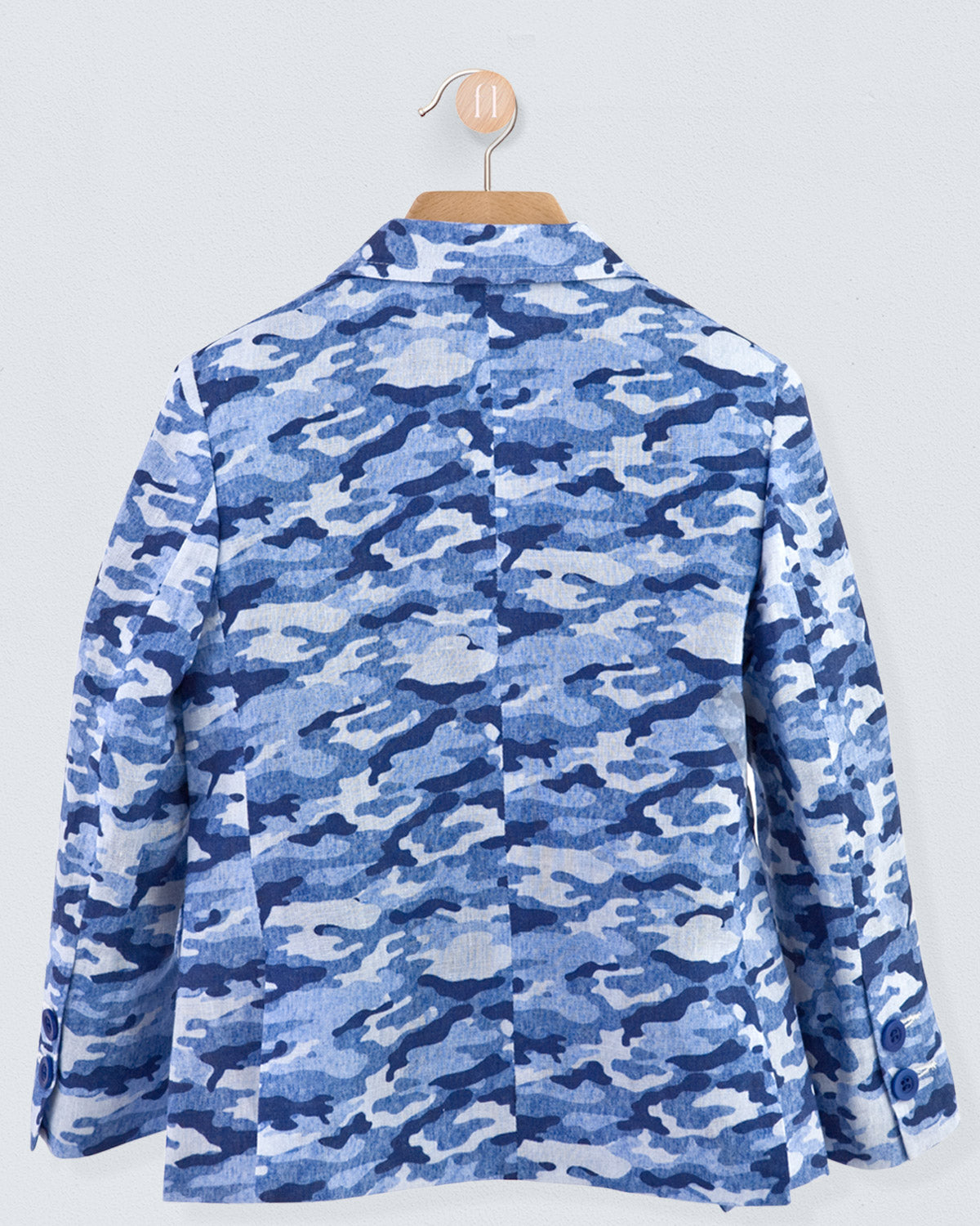 Domenico Camouflage Linen Blazer